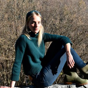 Maglia con collo a cratere